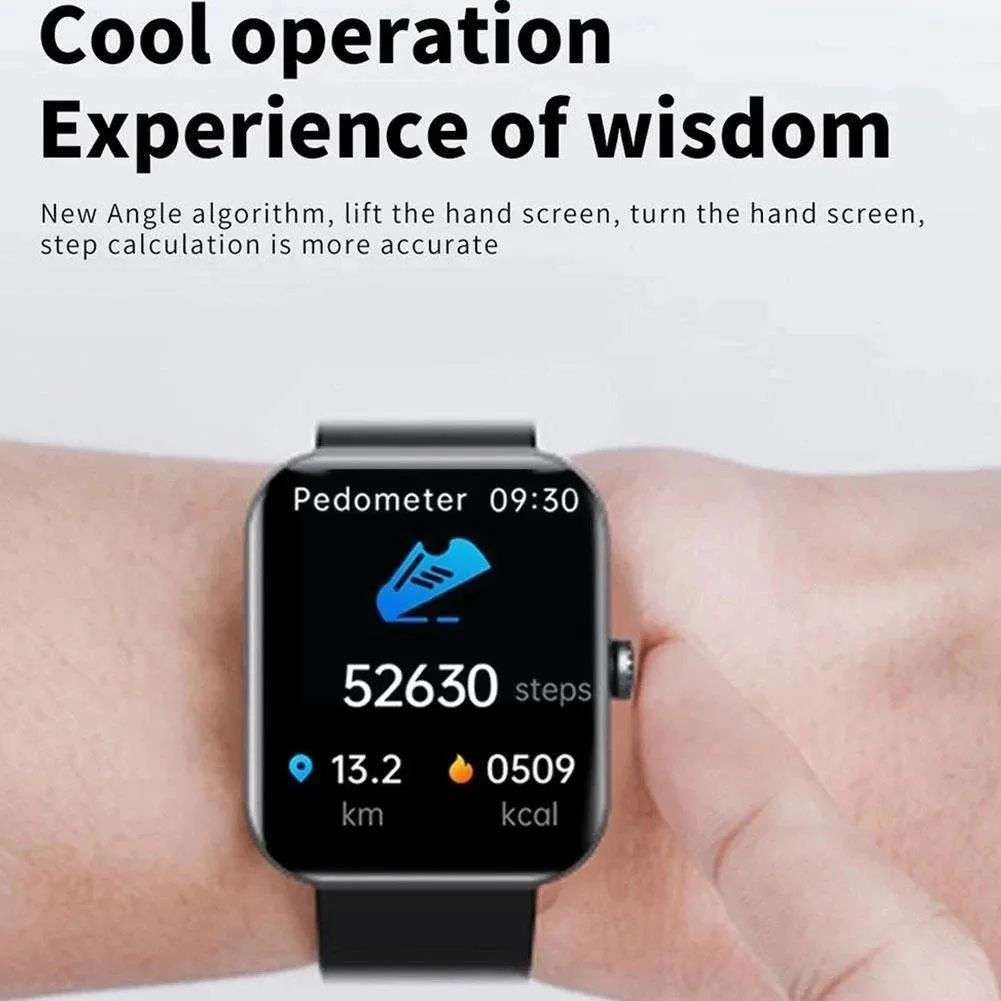 All day monitoring of heart rate,blood sugar, and blood pressure Bluetooth fashion watch support 24 languages