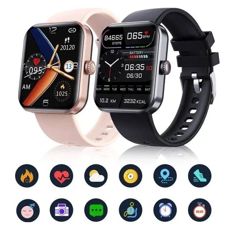 All day monitoring of heart rate,blood sugar, and blood pressure Bluetooth fashion watch support 24 languages