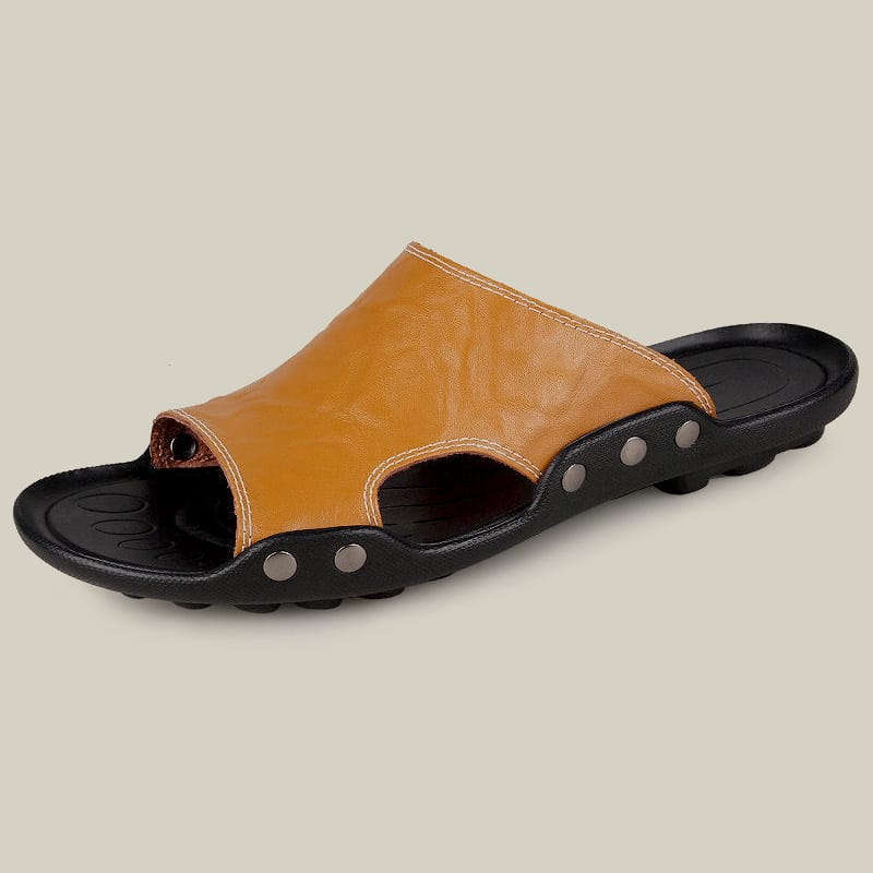 2023 Beach Arch Support Outdoor Leather Sandal Slippers