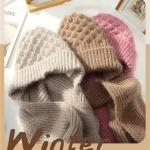 Winter Hot Sale  60% OFF  Integrated Ear Protection Windproof Cap Scarf