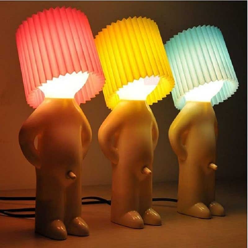 Creative Shy Desk Lamp Bedside Night Lamp Little Naughty Boy Desk Lamp