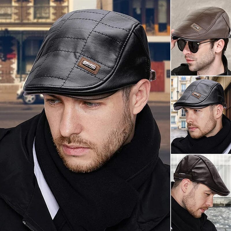 2024 High Quality Trendy Leather Beret