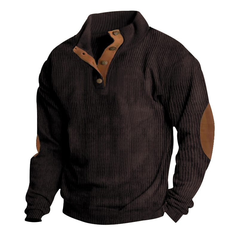 Men's Fall and Winter Outdoor Standing Collar Long Sleeve Sweatshirt