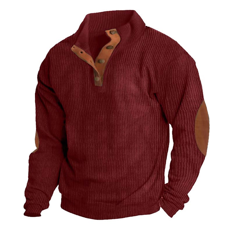 Men's Fall and Winter Outdoor Standing Collar Long Sleeve Sweatshirt