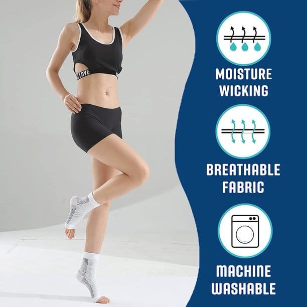 "Medical Certification" Compression Foot Sleeves Men Women Compression Socks with Arch Heel Support