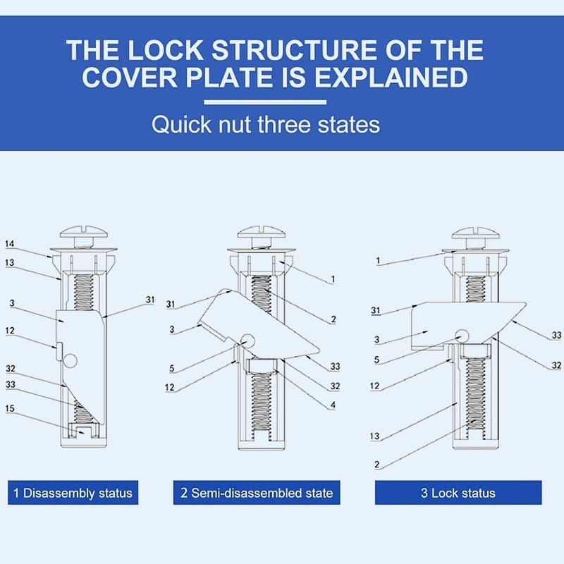 NEW YEAR SALE - Heavy Duty Toilet Seat Fastener Bolt kit
