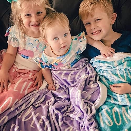 The Best Gift For Kids High Quality Personalized Super Soft Name Family Blanket