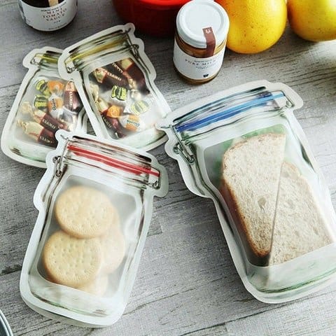 (LAST CHANCE TO GET 70% OFF TODAY) Reusable Mason Bottle Ziplock Bags